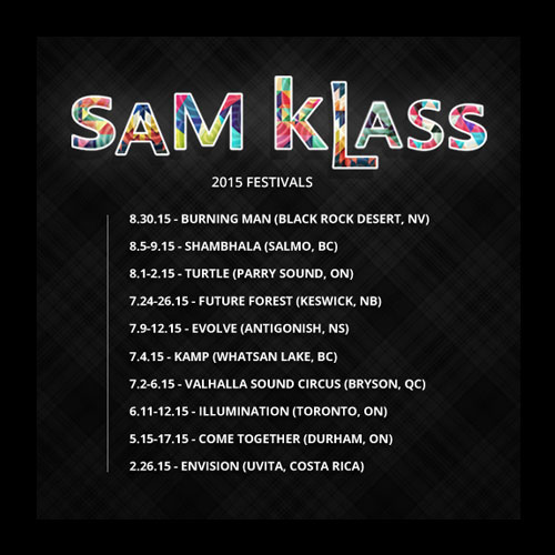 Sam Klass Festival Tour